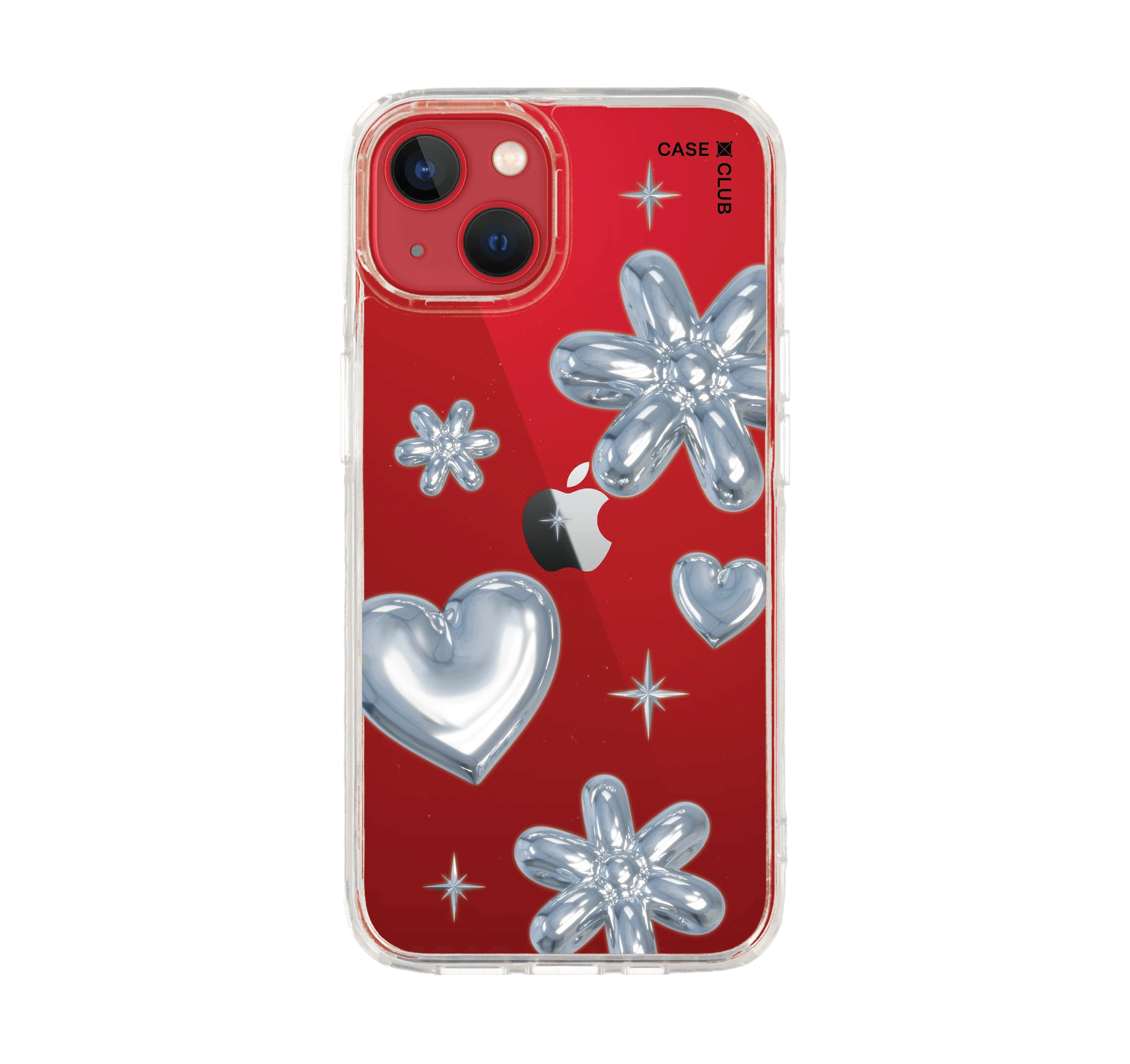 flower & heart metallic balloons